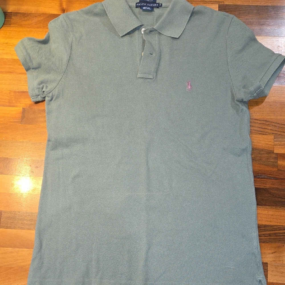 Ralph Lauren Classic Fit Piqué Polo - Sage Green - Small